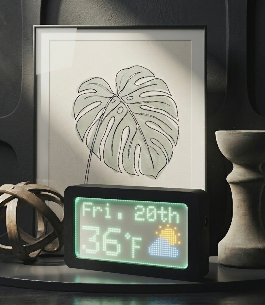 LumaGlow desk clock LED display