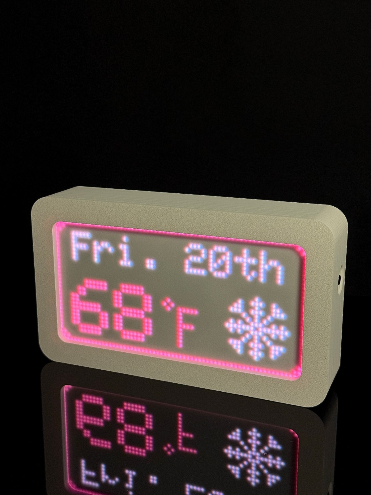 LumaGlow Nightstand LED Display with Illumin3D LED glow