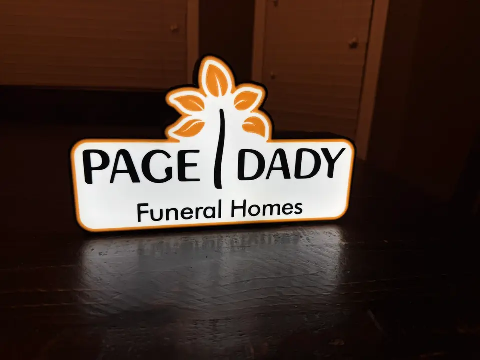 Gift-ready illuminated logo display